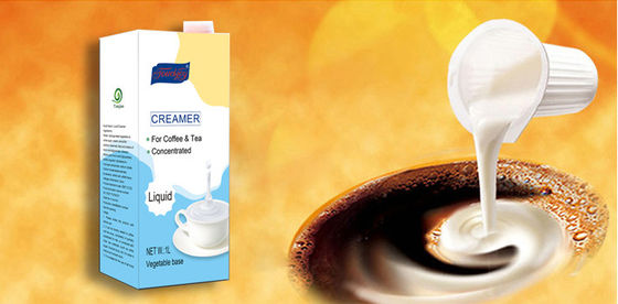 Crème à café non laitière liquide blanche avec une durée de conservation de 9 mois