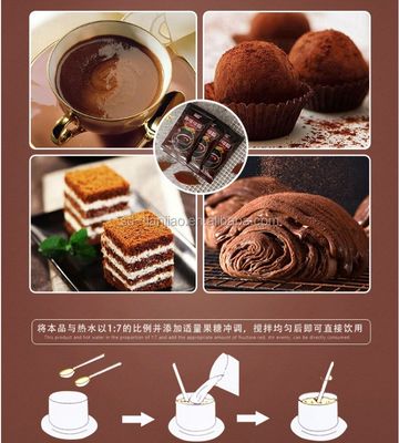 Un mélange de boissons au chocolat sans sucre pour un choix délicieux et sain